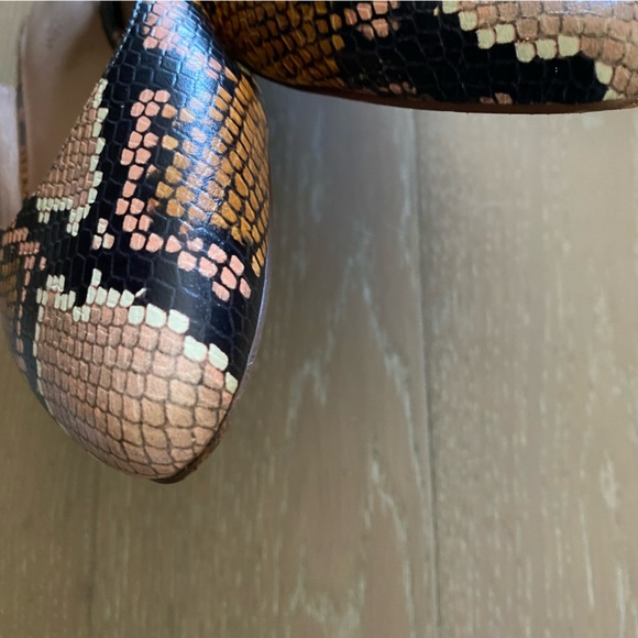 Madewell Margot Snake Skin embossed leather Slingback flats Shoes size 9 - Picture 6 of 9